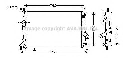 AVA QUALITY COOLING FD2370 Радіатор, охолодження двигуна