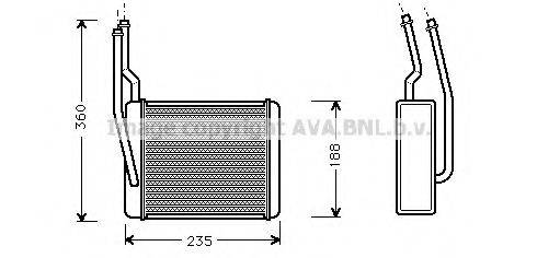 AVA QUALITY COOLING FD6272 Теплообмінник, опалення салону