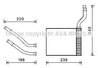 AVA QUALITY COOLING FD6464 Теплообмінник, опалення салону