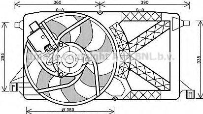 AVA QUALITY COOLING FD7544 Вентилятор, охолодження двигуна