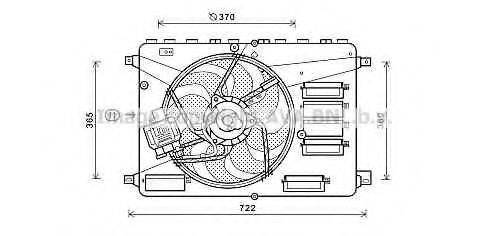 AVA QUALITY COOLING FD7554 Вентилятор, охолодження двигуна