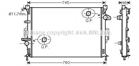 AVA QUALITY COOLING FDA2421 Радіатор, охолодження двигуна