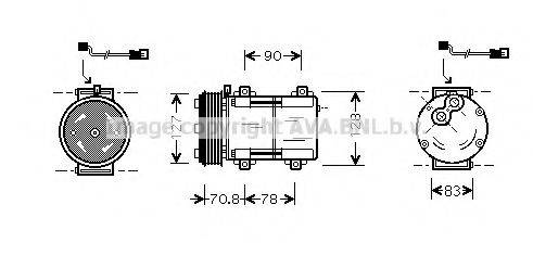 AVA QUALITY COOLING FDAK281 Компресор, кондиціонер