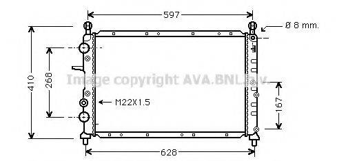 AVA QUALITY COOLING FT2190 Радіатор, охолодження двигуна