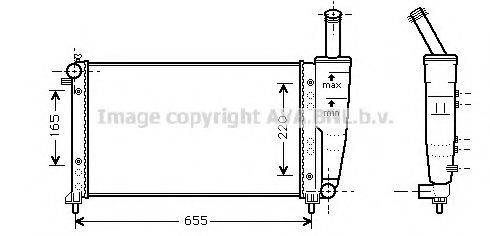 AVA QUALITY COOLING FT2218 Радіатор, охолодження двигуна