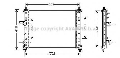 AVA QUALITY COOLING FT2326 Радіатор, охолодження двигуна