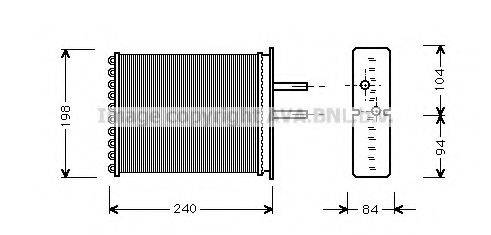 AVA QUALITY COOLING FT6193 Теплообмінник, опалення салону