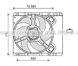 AVA QUALITY COOLING FT7577 Вентилятор, охолодження двигуна