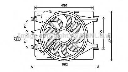 AVA QUALITY COOLING FT7599 Вентилятор, охолодження двигуна