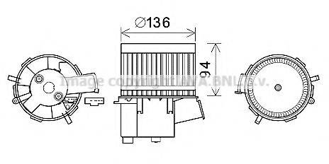 AVA QUALITY COOLING FT8435 Електродвигун, вентиляція салону