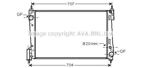 AVA QUALITY COOLING FTA2400 Радіатор, охолодження двигуна