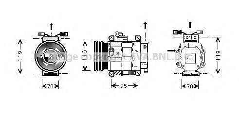 AVA QUALITY COOLING FTK081 Компресор, кондиціонер