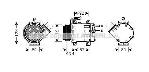 AVA QUALITY COOLING FTK366 Компресор, кондиціонер