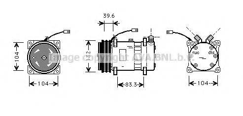 AVA QUALITY COOLING FTK372 Компресор, кондиціонер