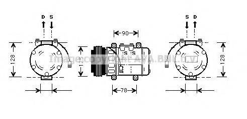 AVA QUALITY COOLING HDK052 Компресор, кондиціонер