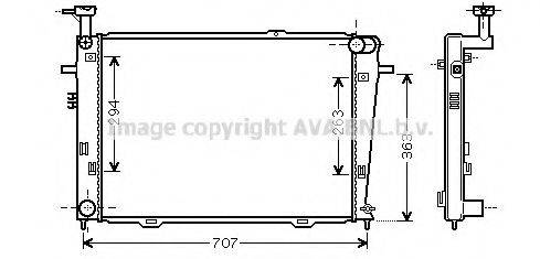 AVA QUALITY COOLING HY2210 Радіатор, охолодження двигуна