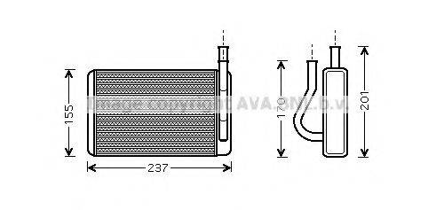 AVA QUALITY COOLING HY6089 Теплообмінник, опалення салону