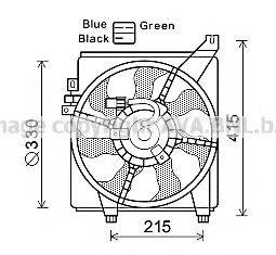 AVA QUALITY COOLING HY7534 Вентилятор, охолодження двигуна