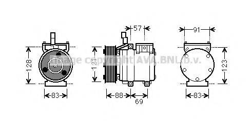 AVA QUALITY COOLING HYAK258 Компресор, кондиціонер