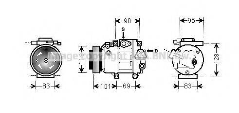 AVA QUALITY COOLING HYK237 Компресор, кондиціонер