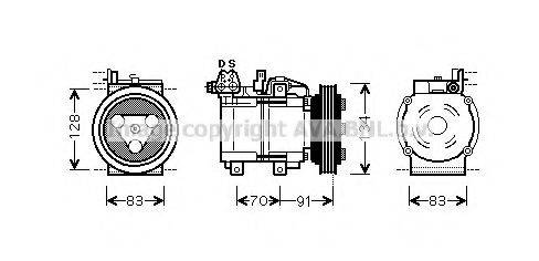 AVA QUALITY COOLING HYK263 Компресор, кондиціонер