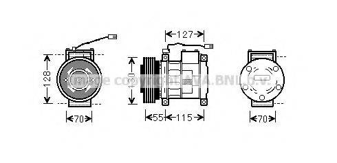 AVA QUALITY COOLING JEAK032 Компресор, кондиціонер