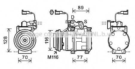 AVA QUALITY COOLING JEK056 Компресор, кондиціонер