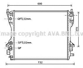 AVA QUALITY COOLING JR2049 Радіатор, охолодження двигуна