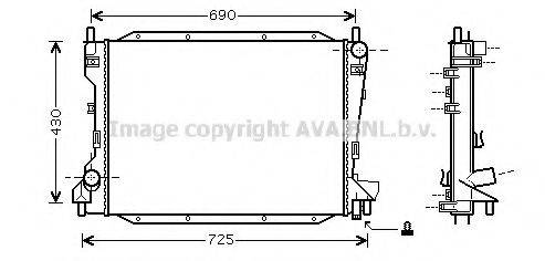 AVA QUALITY COOLING JRA2035 Радіатор, охолодження двигуна