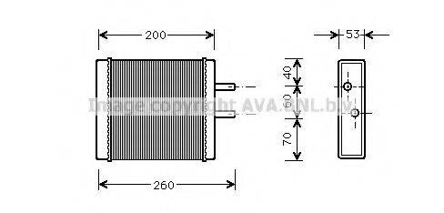 AVA QUALITY COOLING KA6009 Теплообмінник, опалення салону