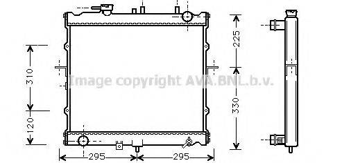 AVA QUALITY COOLING KAA2022 Радіатор, охолодження двигуна