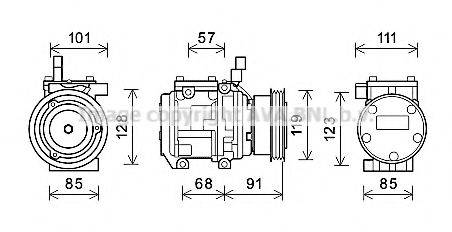 AVA QUALITY COOLING KAAK155 Компресор, кондиціонер