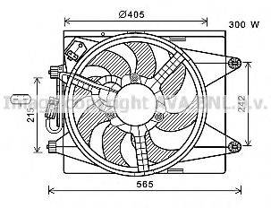 AVA QUALITY COOLING LC7501 Вентилятор, охолодження двигуна