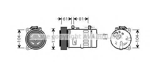 AVA QUALITY COOLING LCK005 Компресор, кондиціонер