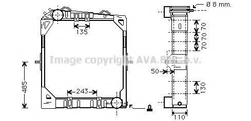 AVA QUALITY COOLING ME2168 Радіатор, охолодження двигуна