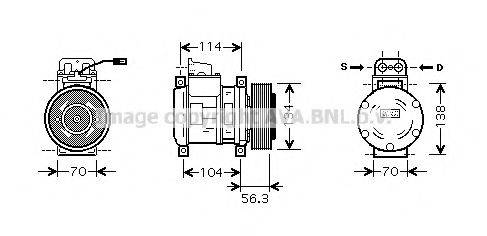 AVA QUALITY COOLING MEK227 Компресор, кондиціонер