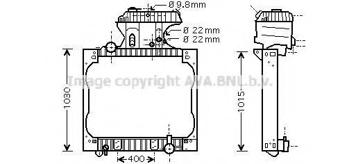 AVA QUALITY COOLING MN2016 Радіатор, охолодження двигуна