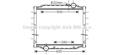 AVA QUALITY COOLING MN2045 Радіатор, охолодження двигуна