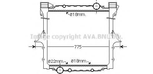 AVA QUALITY COOLING MN2058 Радіатор, охолодження двигуна