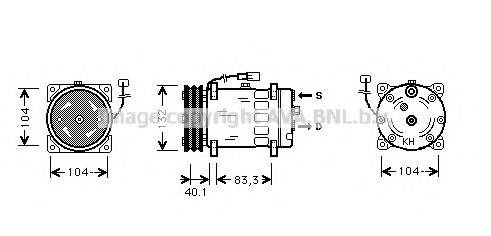 AVA QUALITY COOLING MNAK047 Компресор, кондиціонер