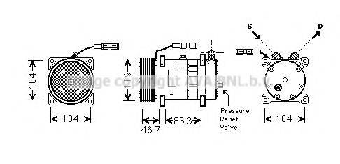 AVA QUALITY COOLING MNAK048 Компресор, кондиціонер