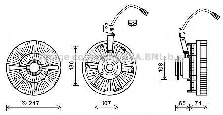 AVA QUALITY COOLING MNC070 Зчеплення, вентилятор радіатора