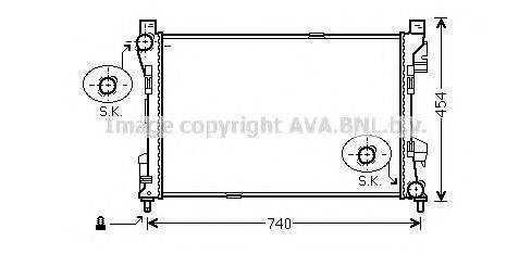 AVA QUALITY COOLING MS2463 Радіатор, охолодження двигуна