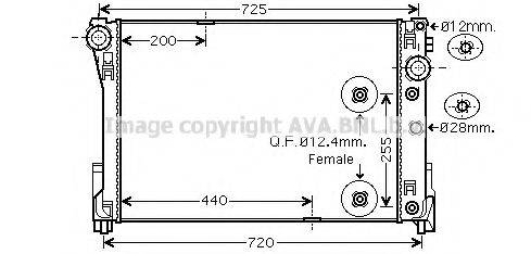 AVA QUALITY COOLING MS2546 Радіатор, охолодження двигуна