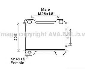 AVA QUALITY COOLING MS3537 масляний радіатор, моторне масло