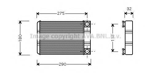 AVA QUALITY COOLING MS6312 Теплообмінник, опалення салону