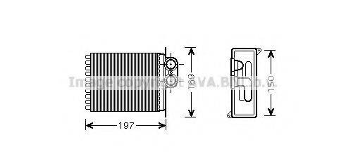 AVA QUALITY COOLING MS6400 Теплообмінник, опалення салону