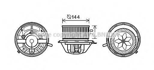 AVA QUALITY COOLING MS8607 Електродвигун, вентиляція салону