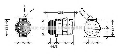 AVA QUALITY COOLING MSAK277 Компресор, кондиціонер