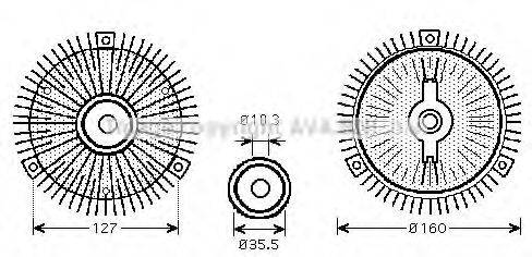 AVA QUALITY COOLING MSC409 Зчеплення, вентилятор радіатора